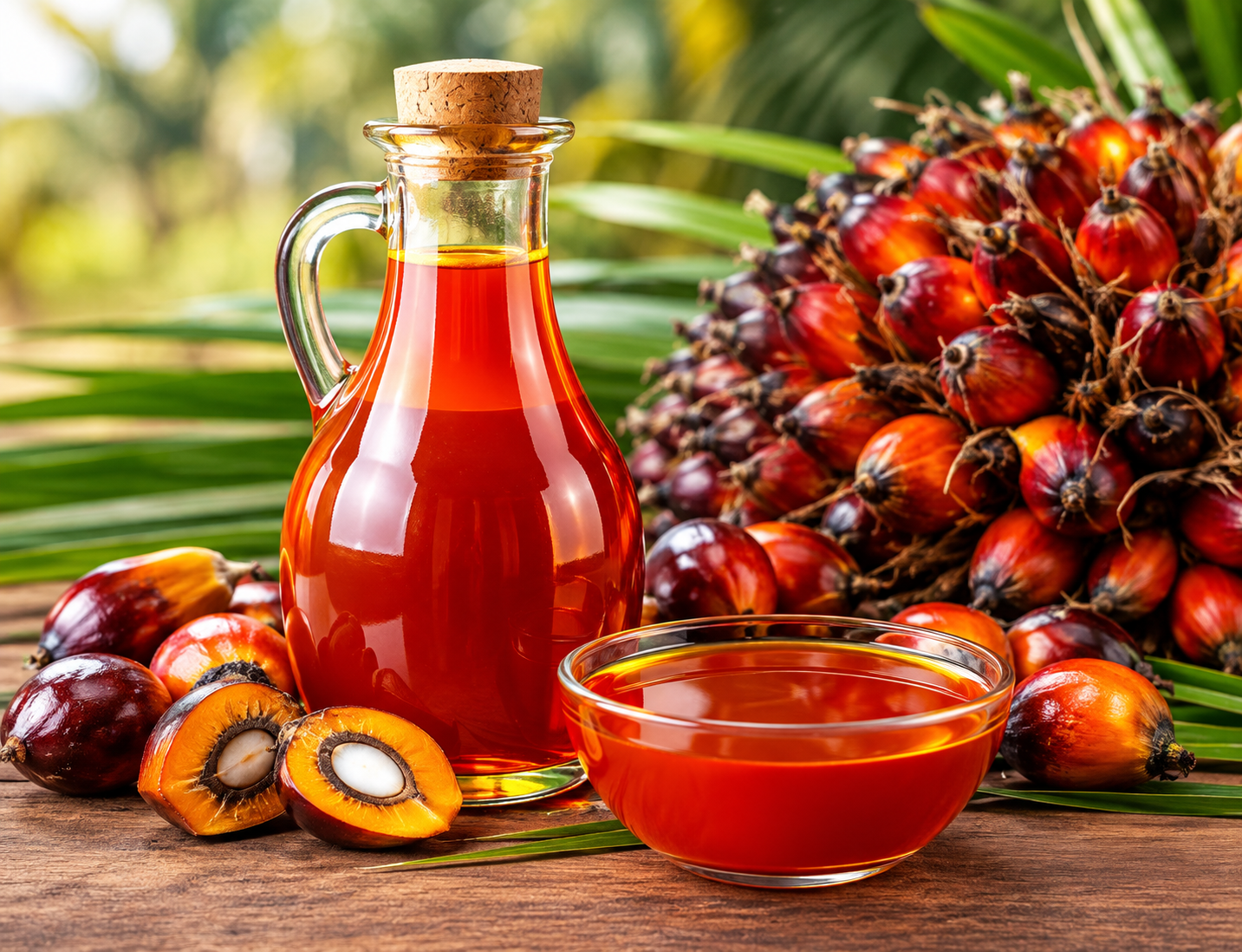 palm oil harvest still life
